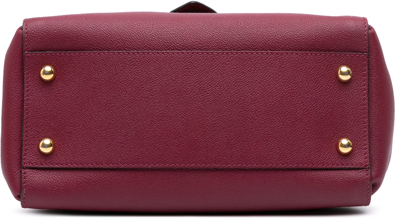 Burberry Medium Grained Calfskin Buckle Tote Rood