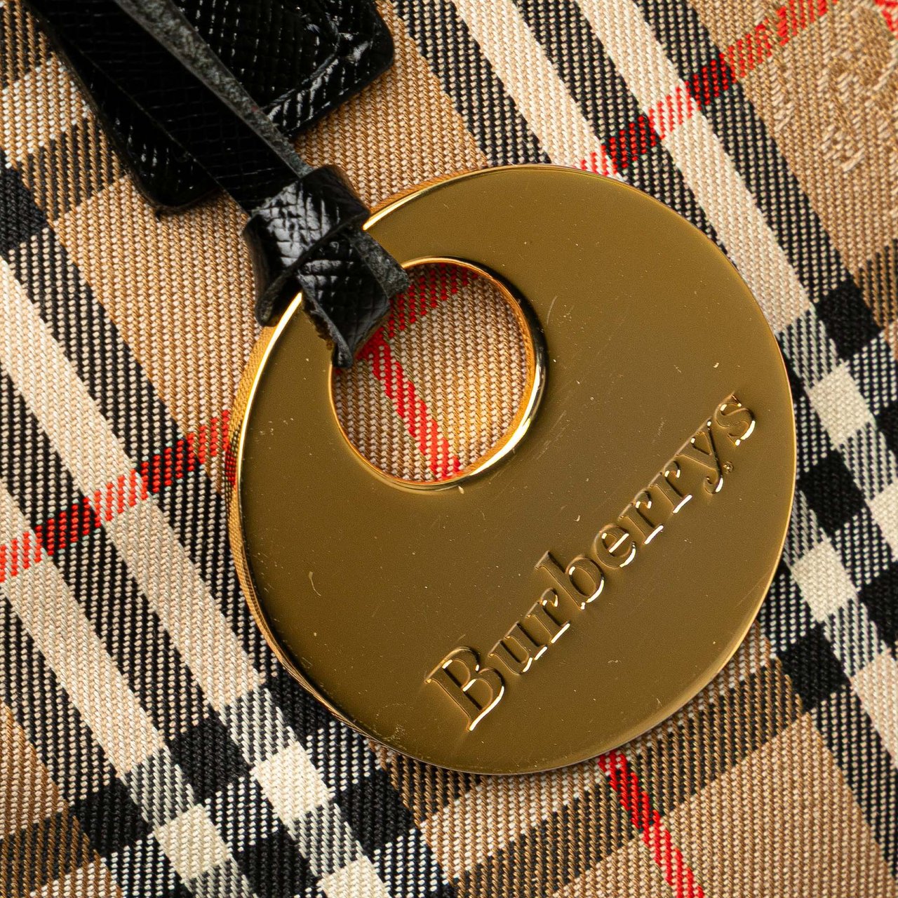 Burberry Haymarket Check Canvas Tote Bruin