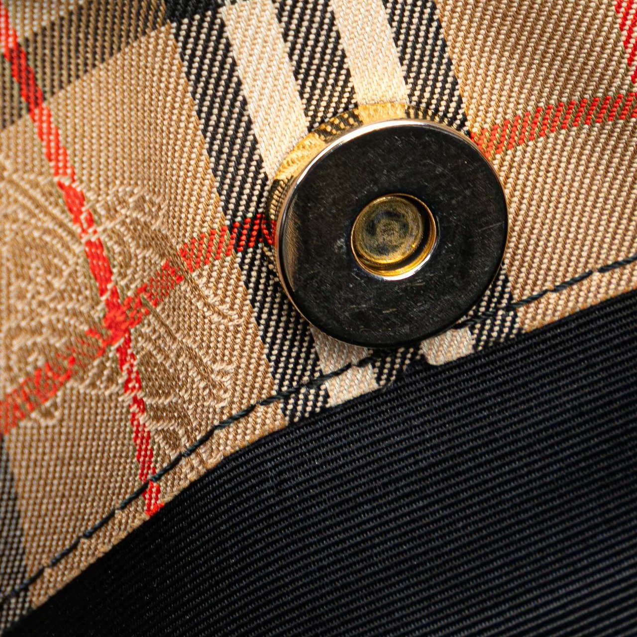 Burberry Haymarket Check Canvas Tote Bruin