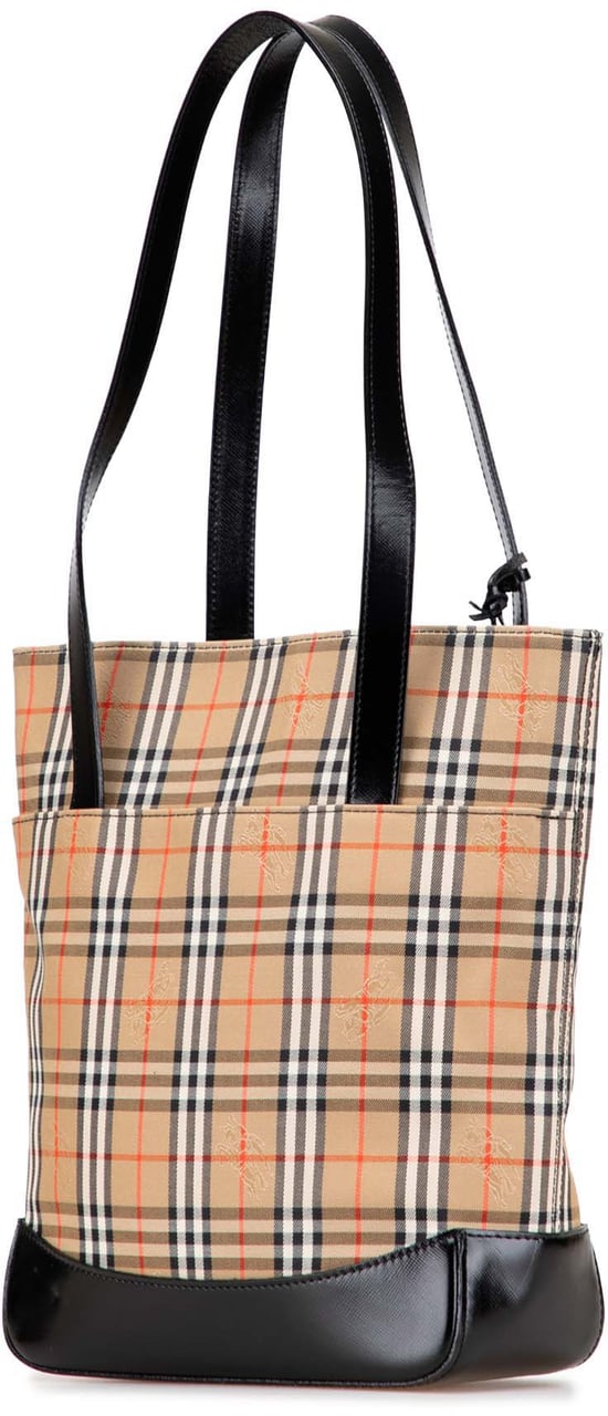 Burberry Haymarket Check Canvas Tote Bruin