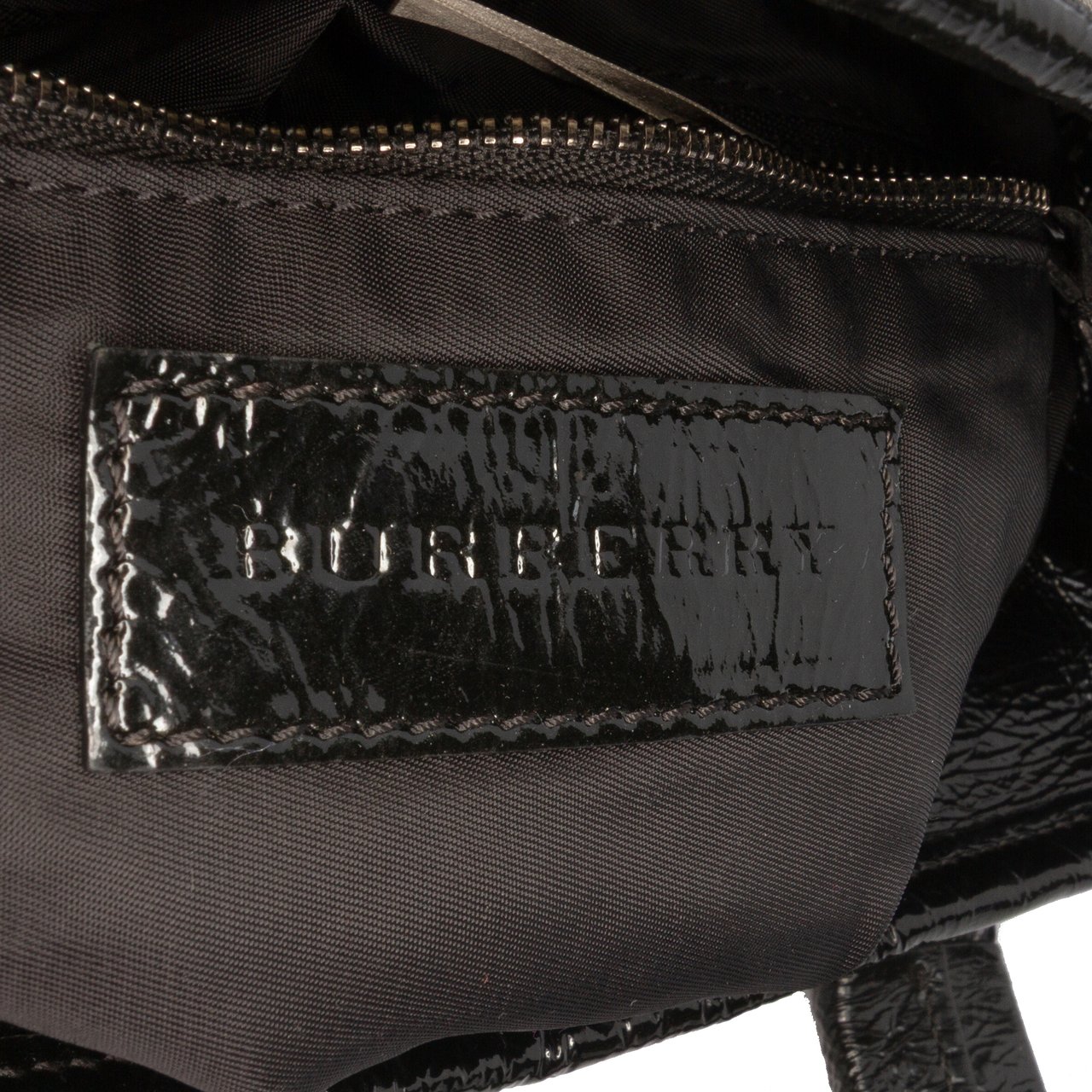 Burberry Beat Check Nylon Lowry Satchel Grijs