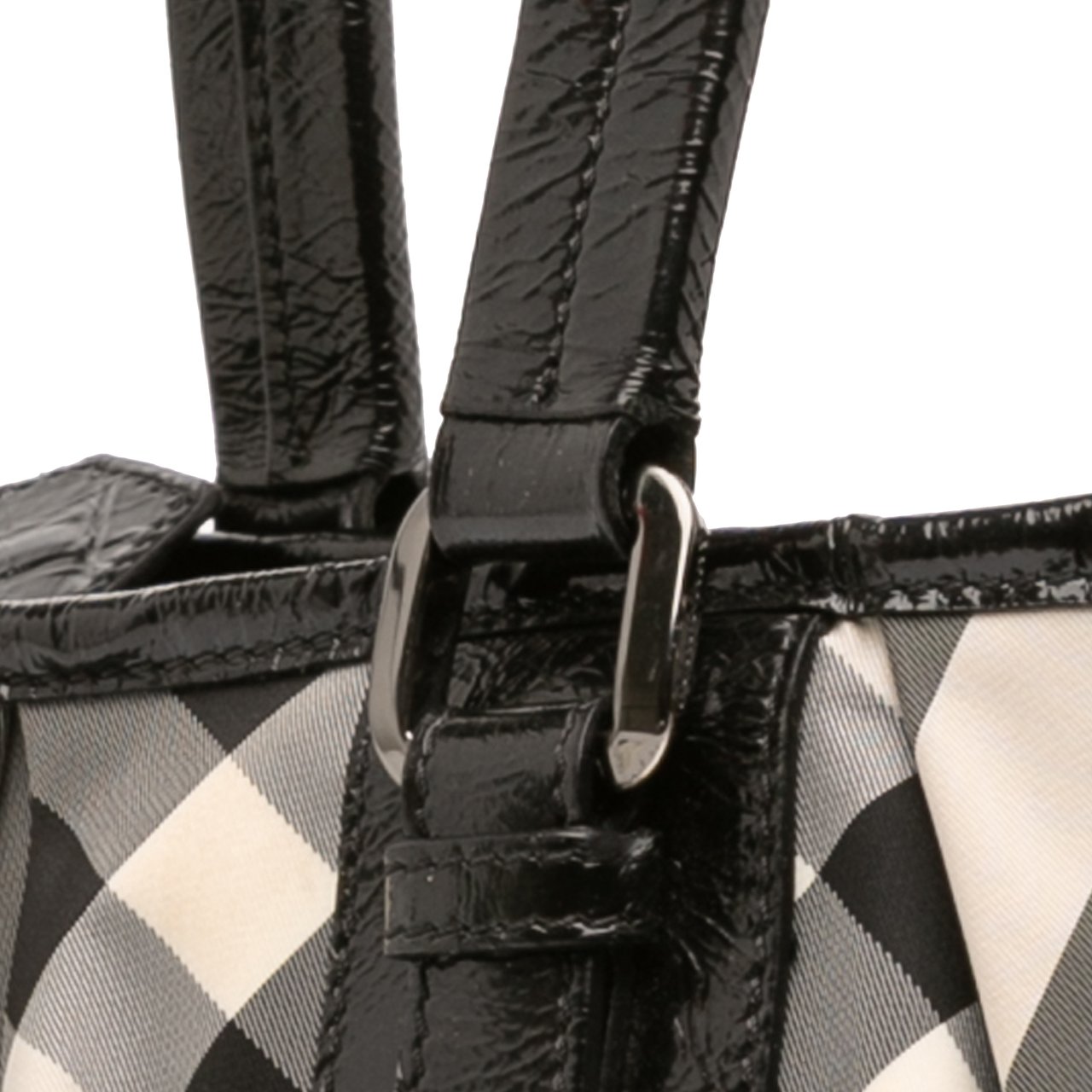 Burberry Beat Check Nylon Lowry Satchel Grijs