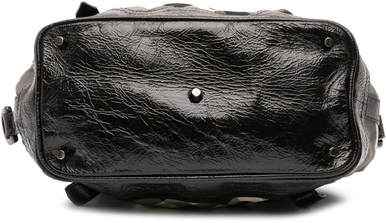Burberry Beat Check Nylon Lowry Satchel Grijs