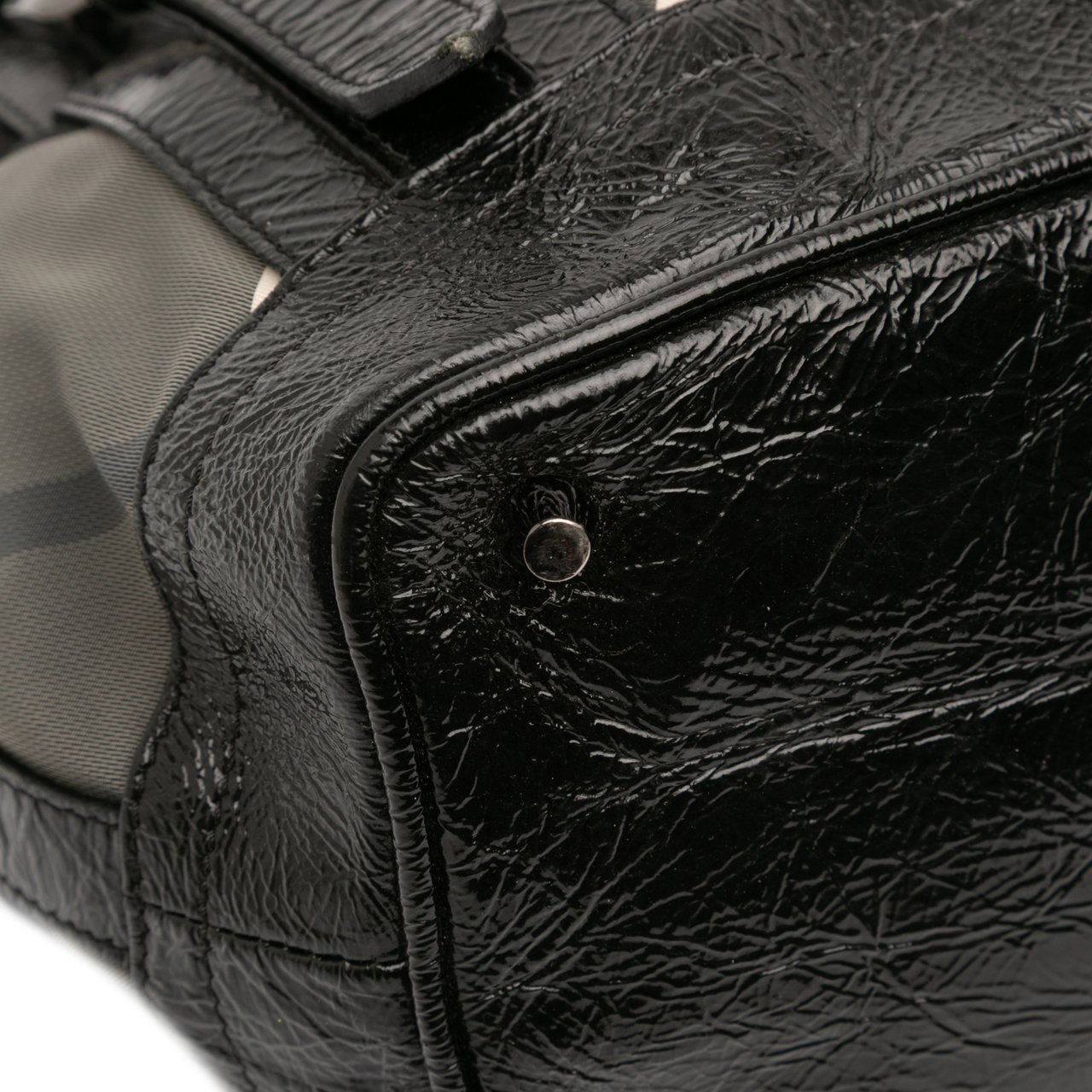 Burberry Beat Check Nylon Lowry Satchel Grijs