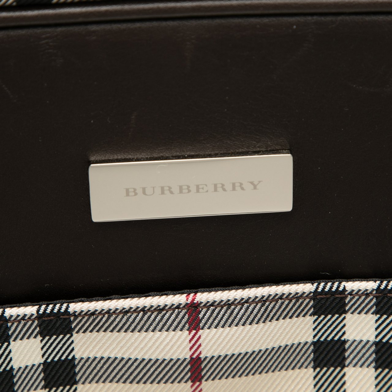 Burberry House Check Canvas Handbag Bruin