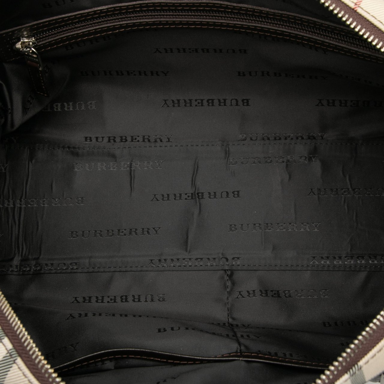 Burberry House Check Canvas Handbag Bruin