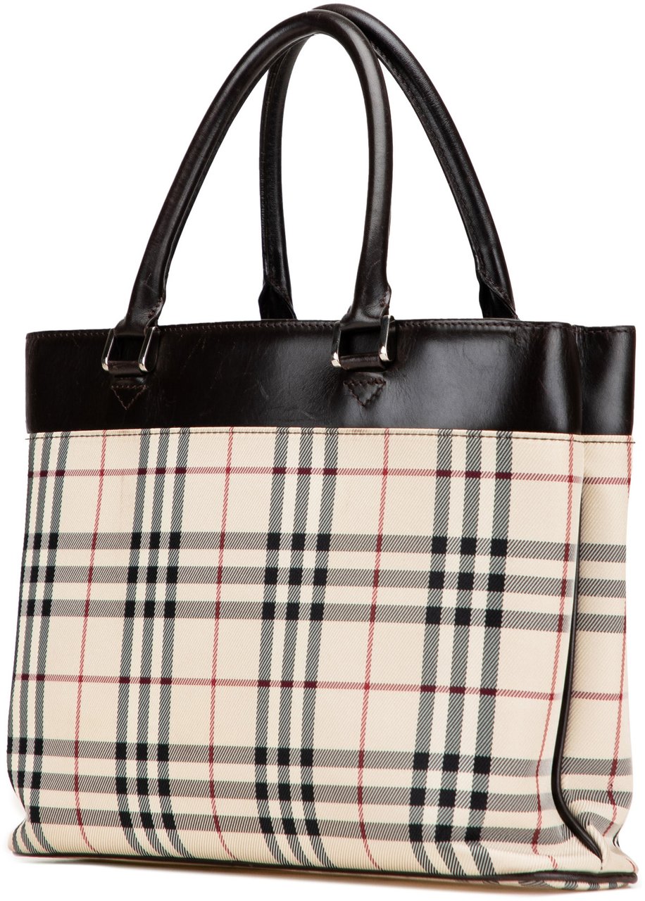 Burberry House Check Canvas Tote Bruin