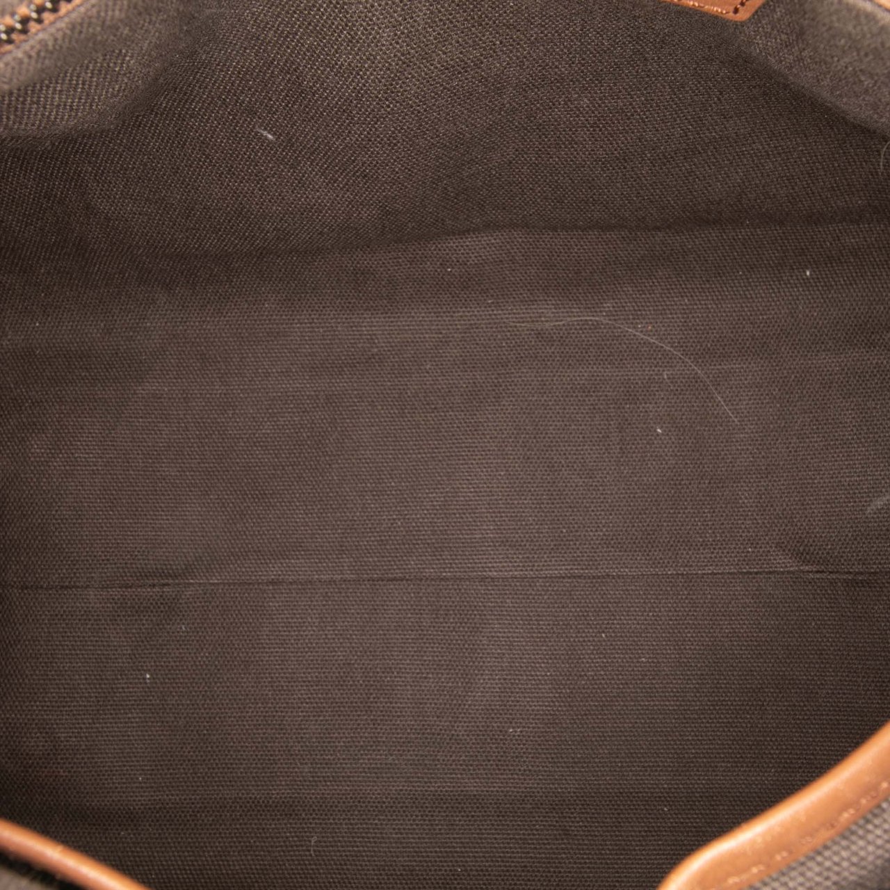 Burberry Smoke Check Coated Canvas Chester Boston Bag Bruin
