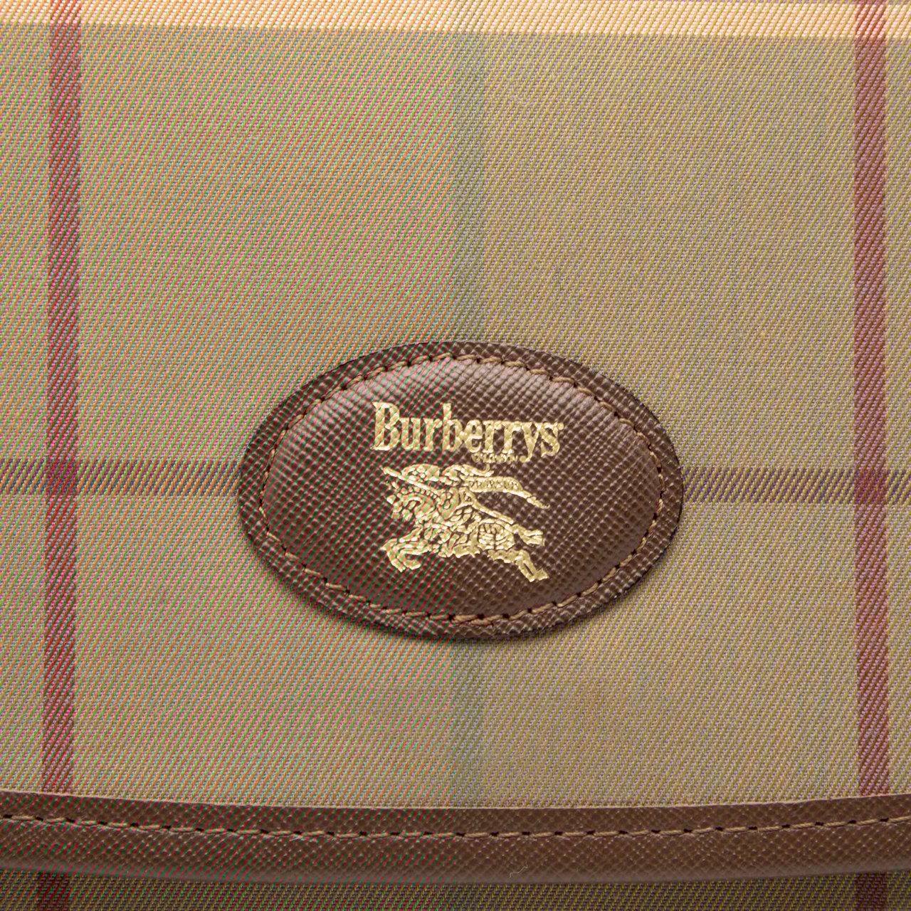Burberry Vintage Check Canvas Clutch Bruin