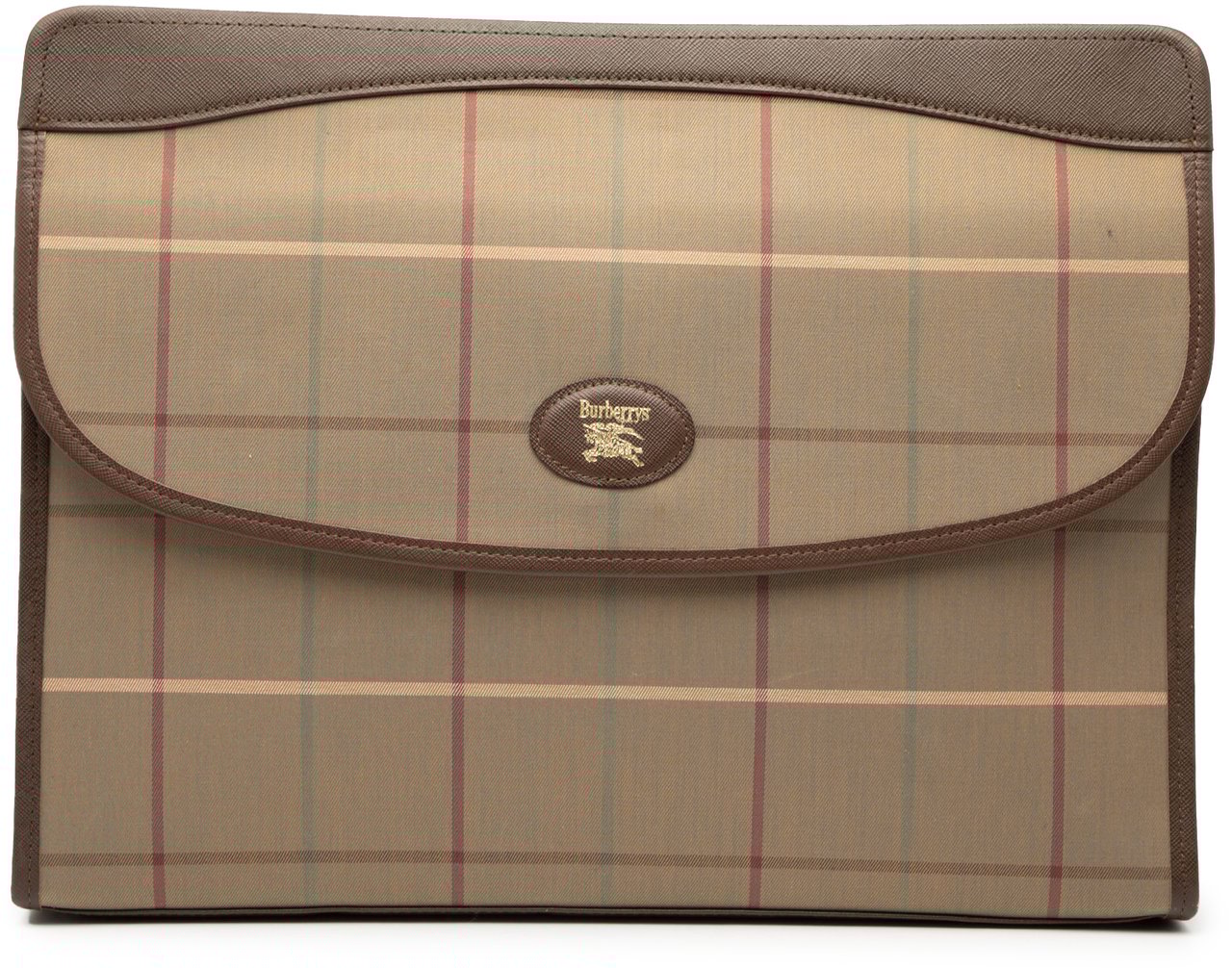 Burberry Vintage Check Canvas Clutch Bruin
