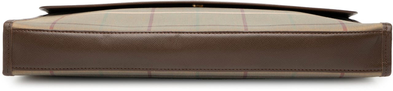 Burberry Vintage Check Canvas Clutch Bruin