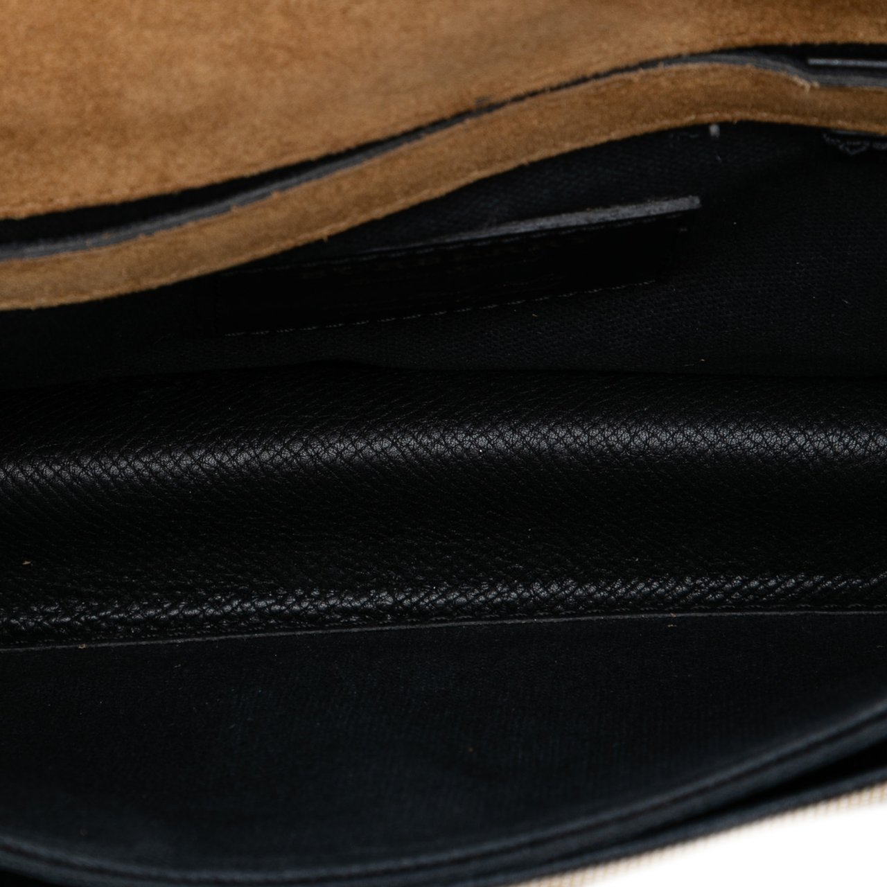 Burberry Small Leather and House Check Canvas Derby Macken Crossbody Zwart