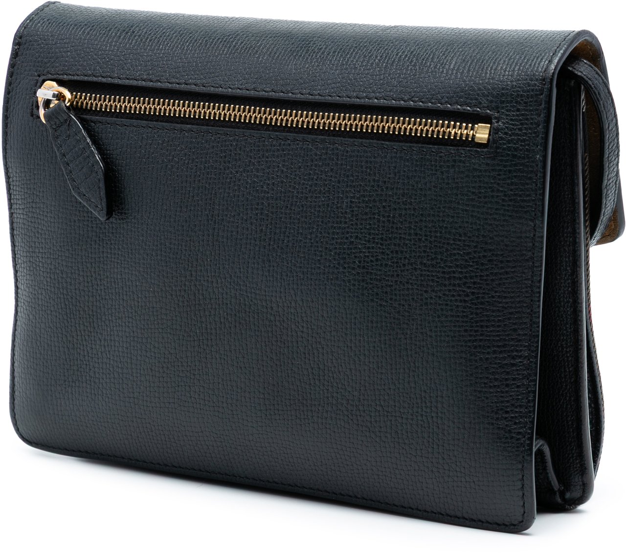 Burberry Small Leather and House Check Canvas Derby Macken Crossbody Zwart