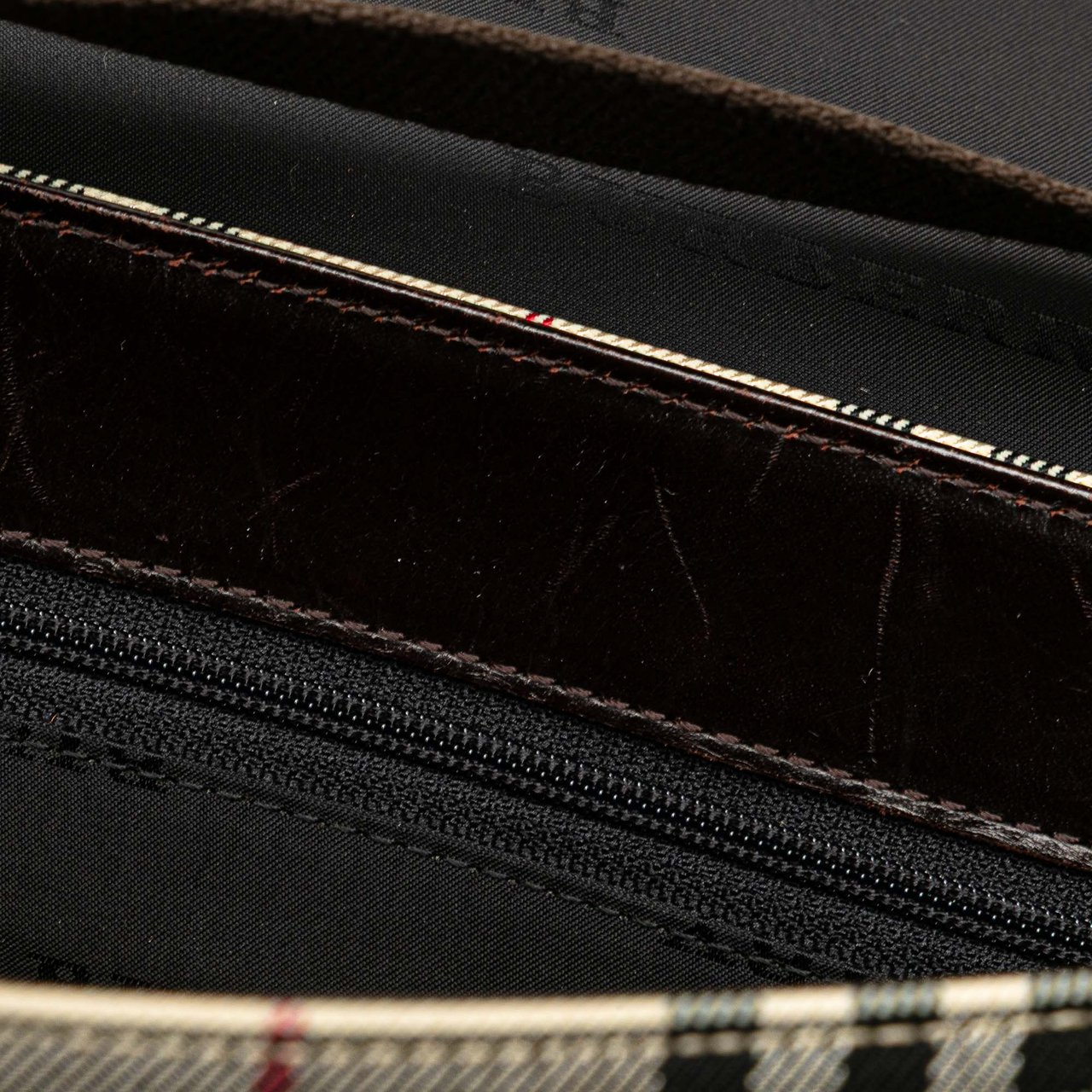 Burberry House Check Canvas Flap Crossbody Bruin