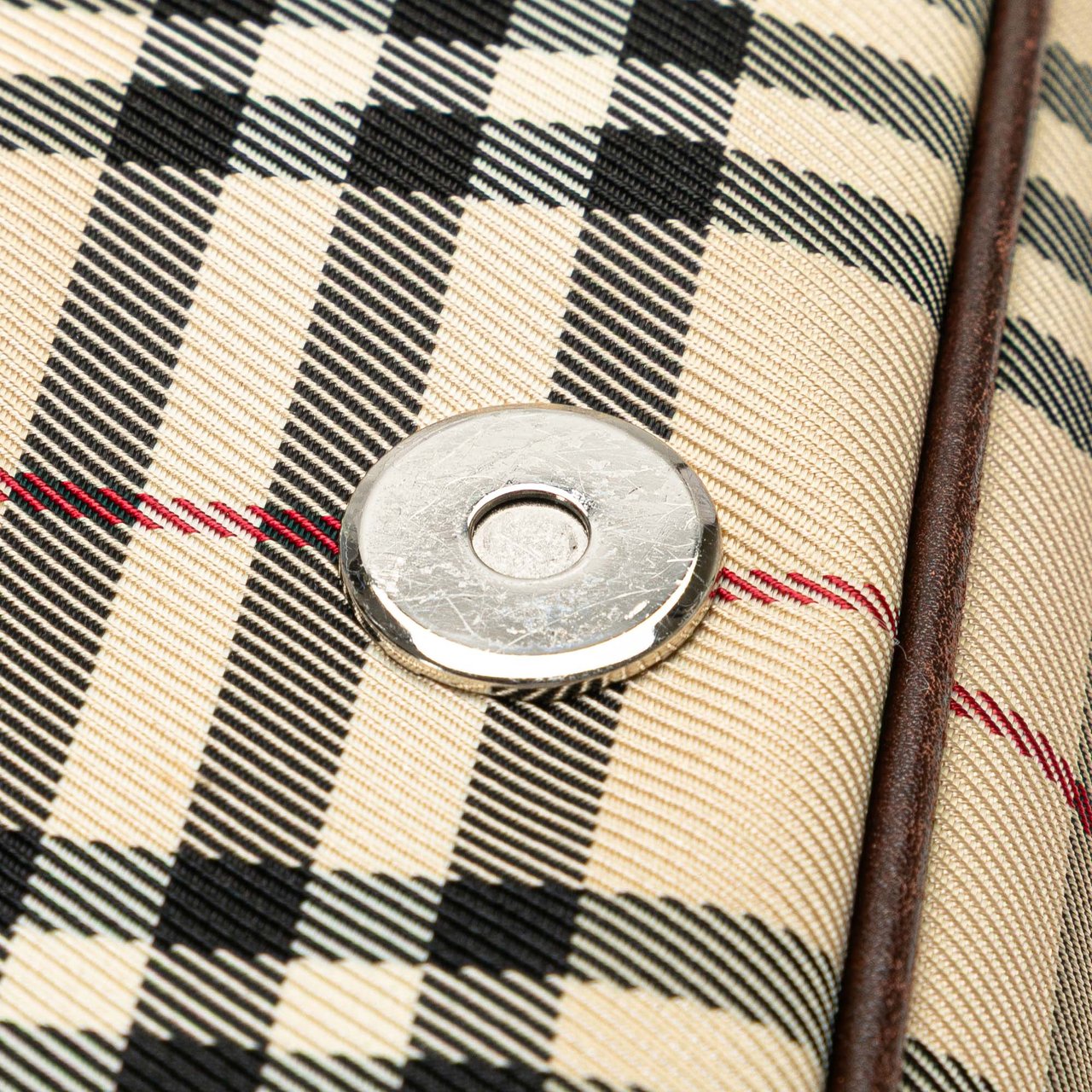 Burberry House Check Canvas Flap Crossbody Bruin