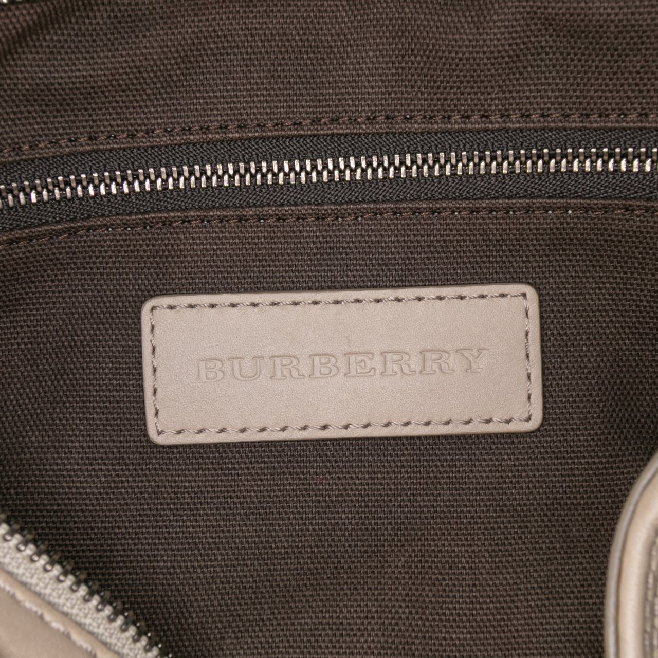 Burberry Smoke Check Coated Canvas Heathcliff Satchel Bruin