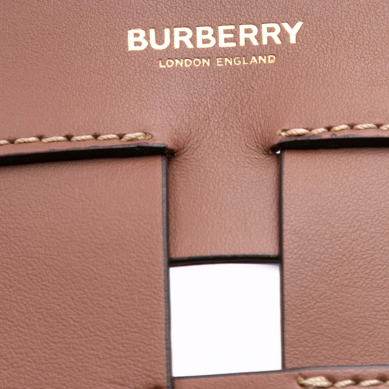 Burberry Large Leather Foster Tote Bruin