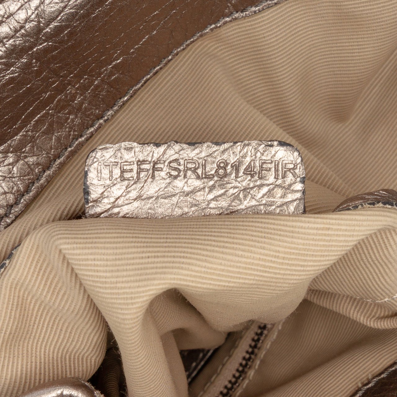 Burberry Supernova Check Canvas and Metallic Calfskin Brooke Warrior Tote Bruin