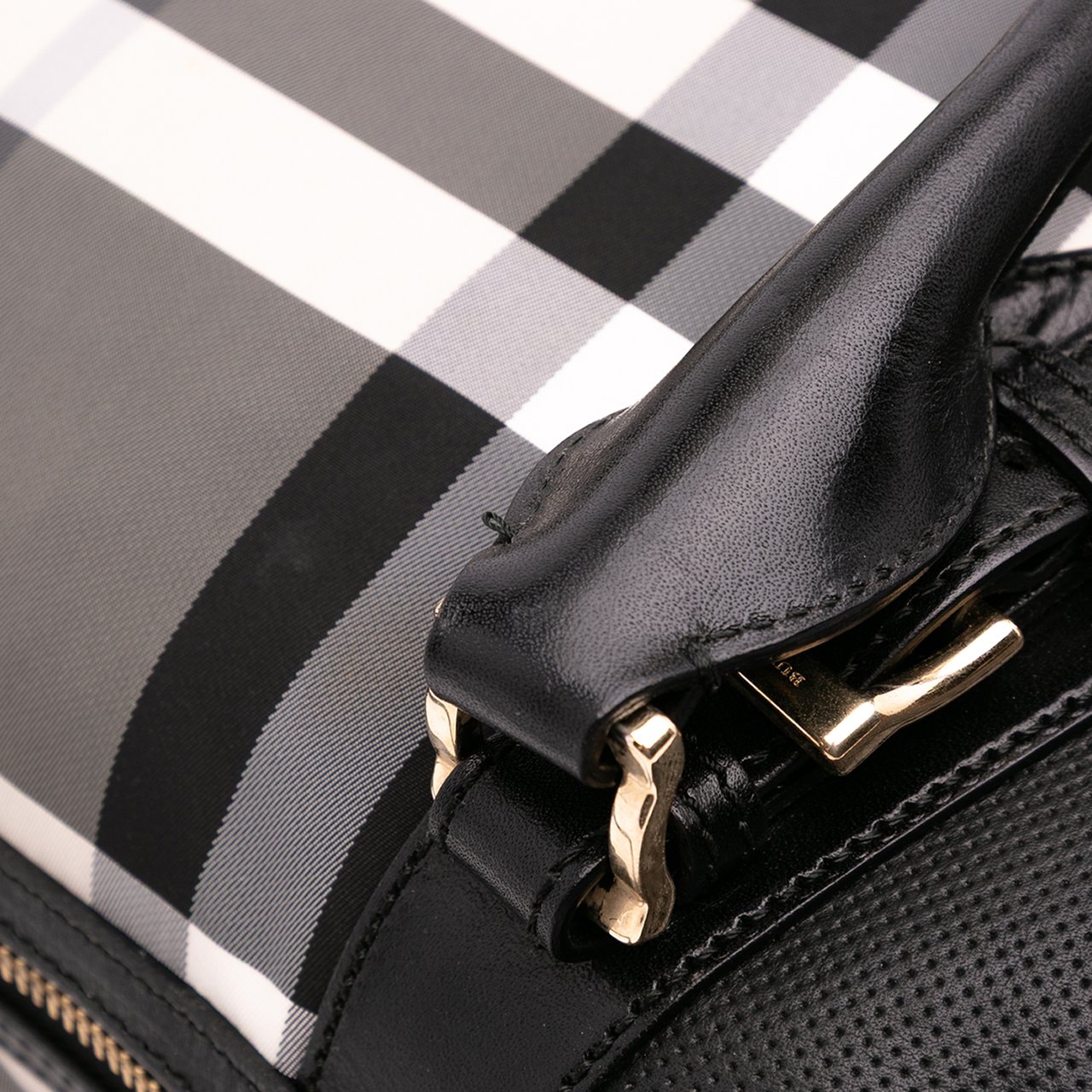 Burberry Beat Check Nylon Ellers Satchel Grijs