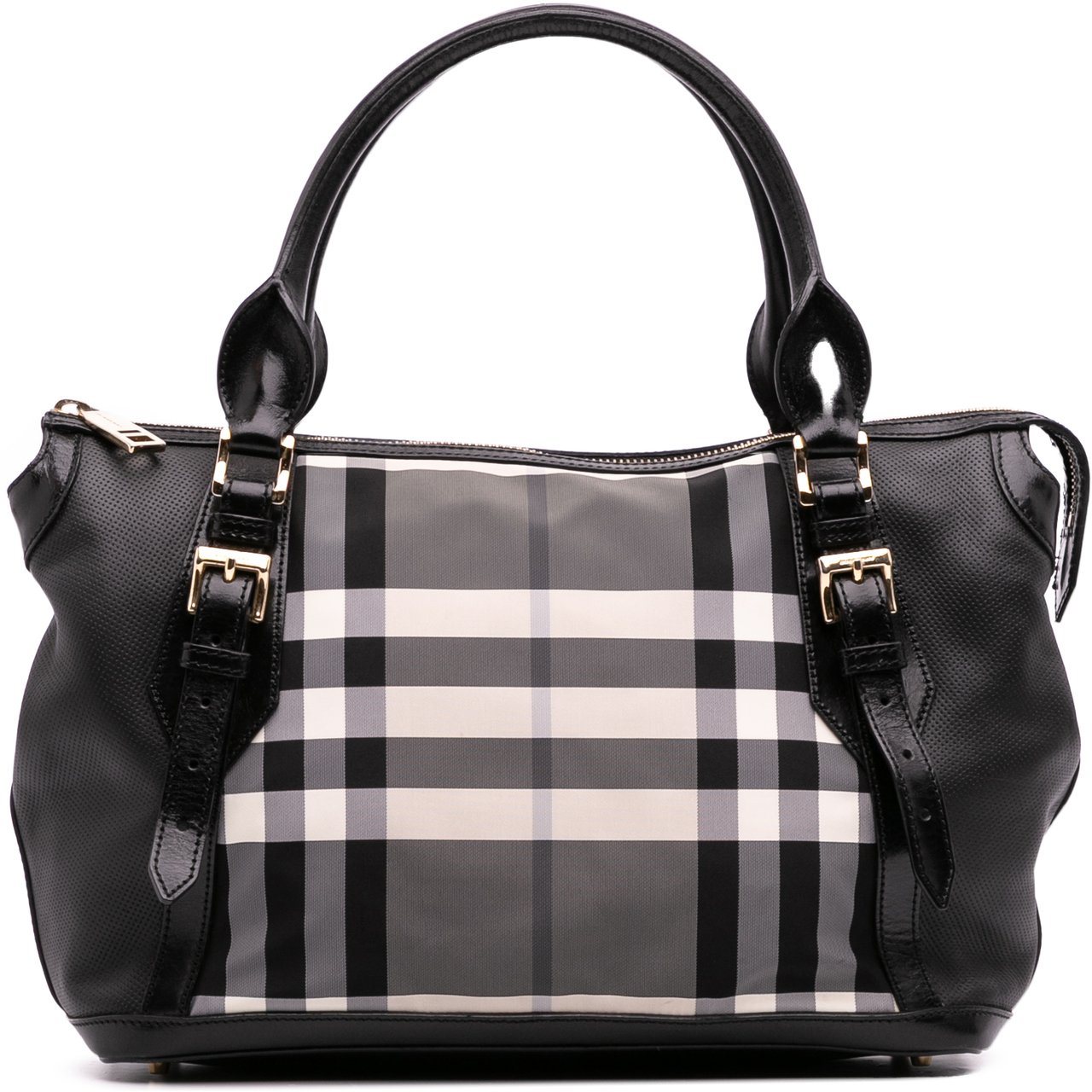 Burberry Beat Check Nylon Ellers Satchel Grijs