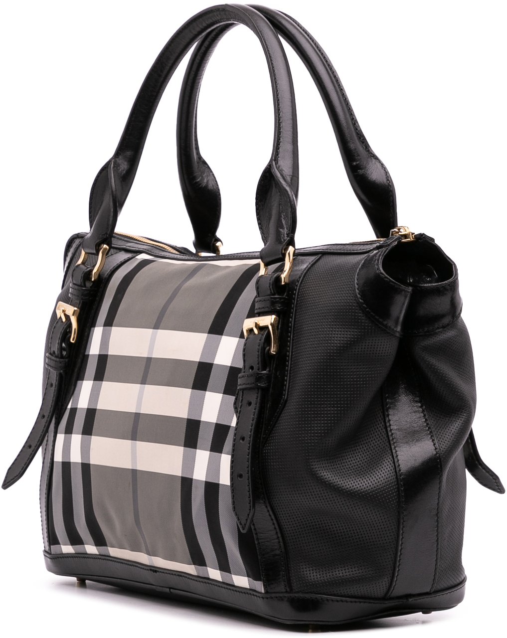 Burberry Beat Check Nylon Ellers Satchel Grijs