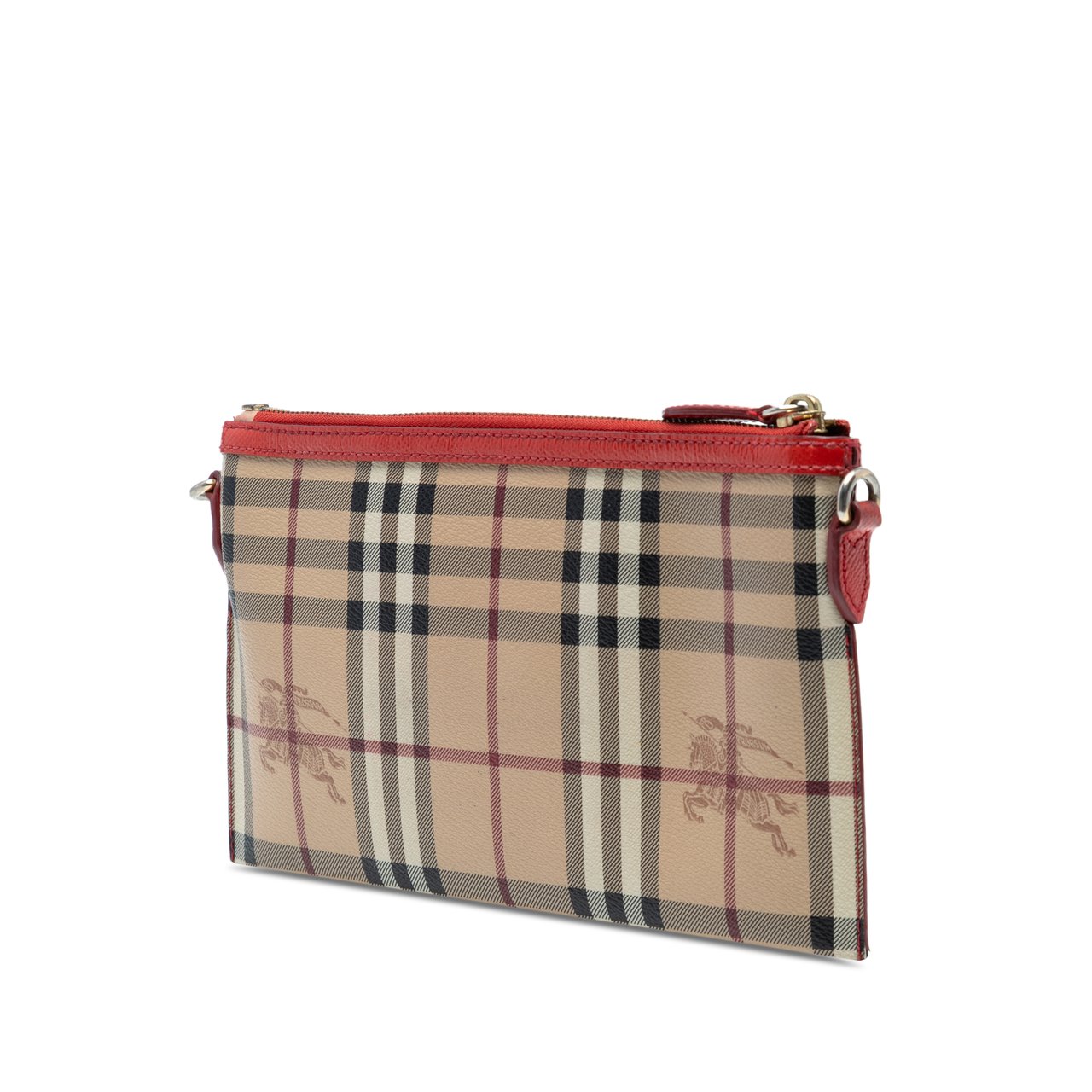 Burberry Haymarket Check Coated Canvas Peyton Crossbody Bruin
