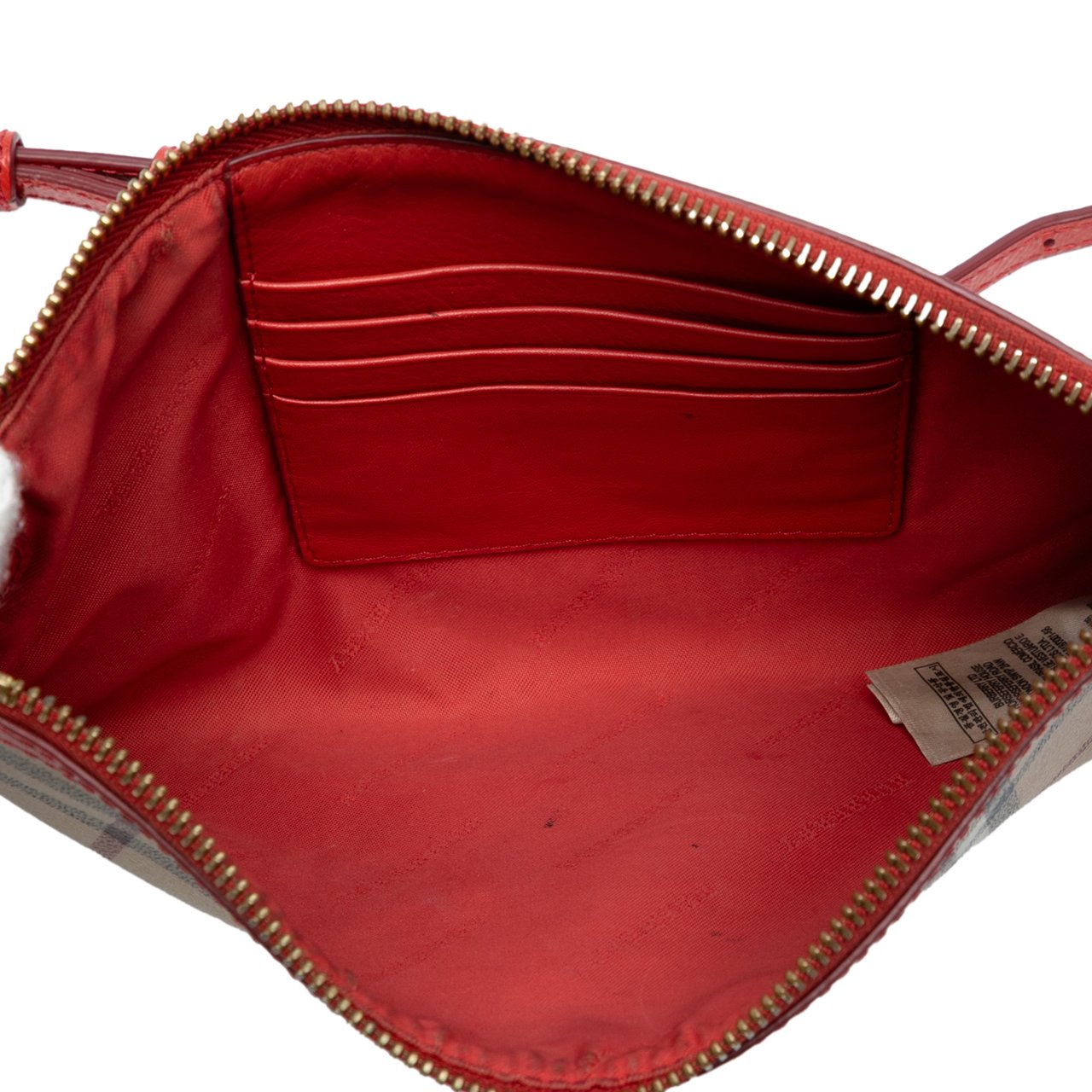 Burberry Haymarket Check Coated Canvas Peyton Crossbody Bruin