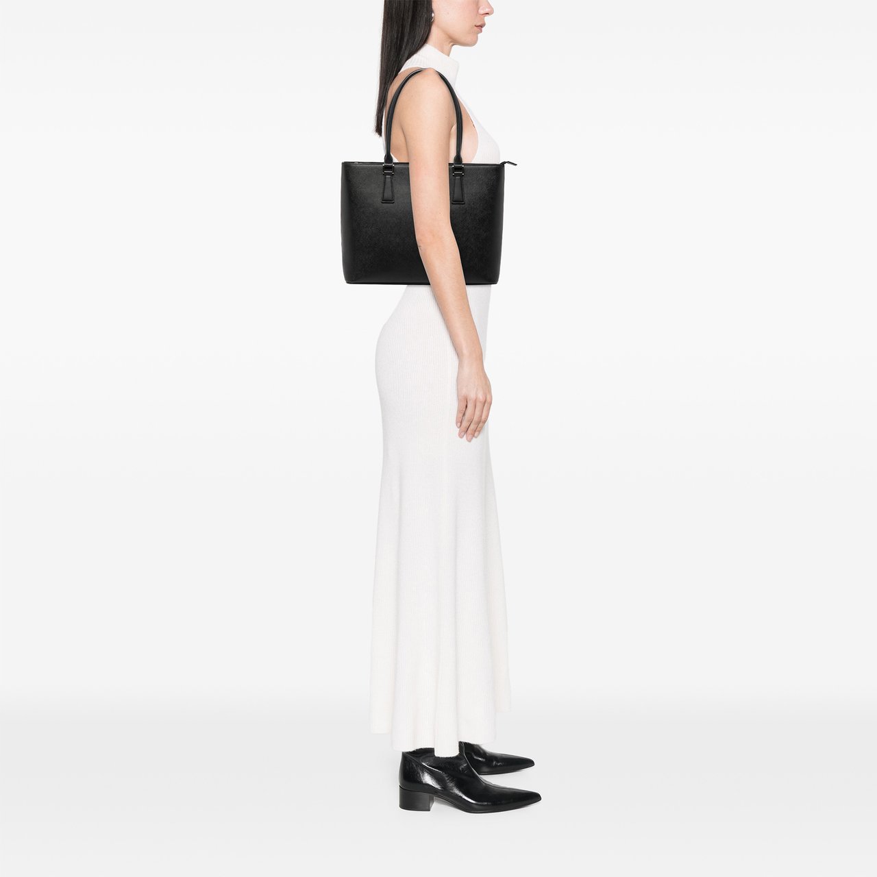 Burberry Leather Tote Zwart