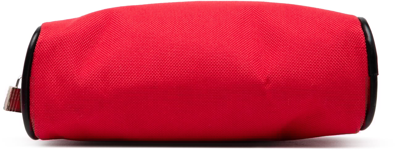 Burberry Nova Check Trimmed Canvas Pouch Rood