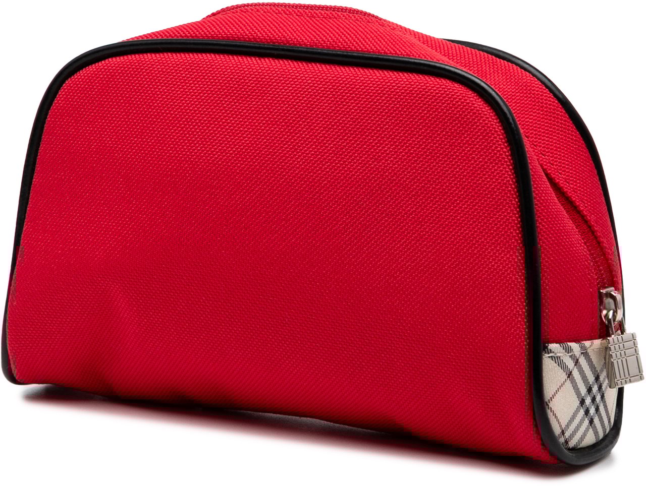 Burberry Nova Check Trimmed Canvas Pouch Rood