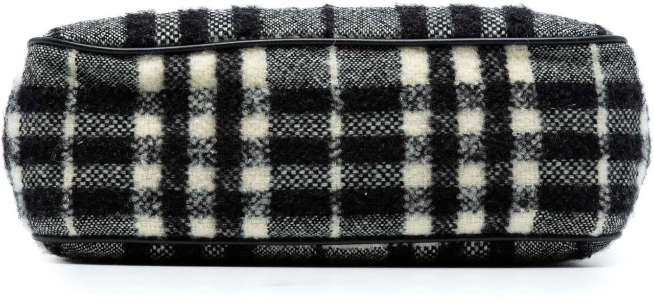 Burberry Vintage Check Wool Shoulder Bag Zwart