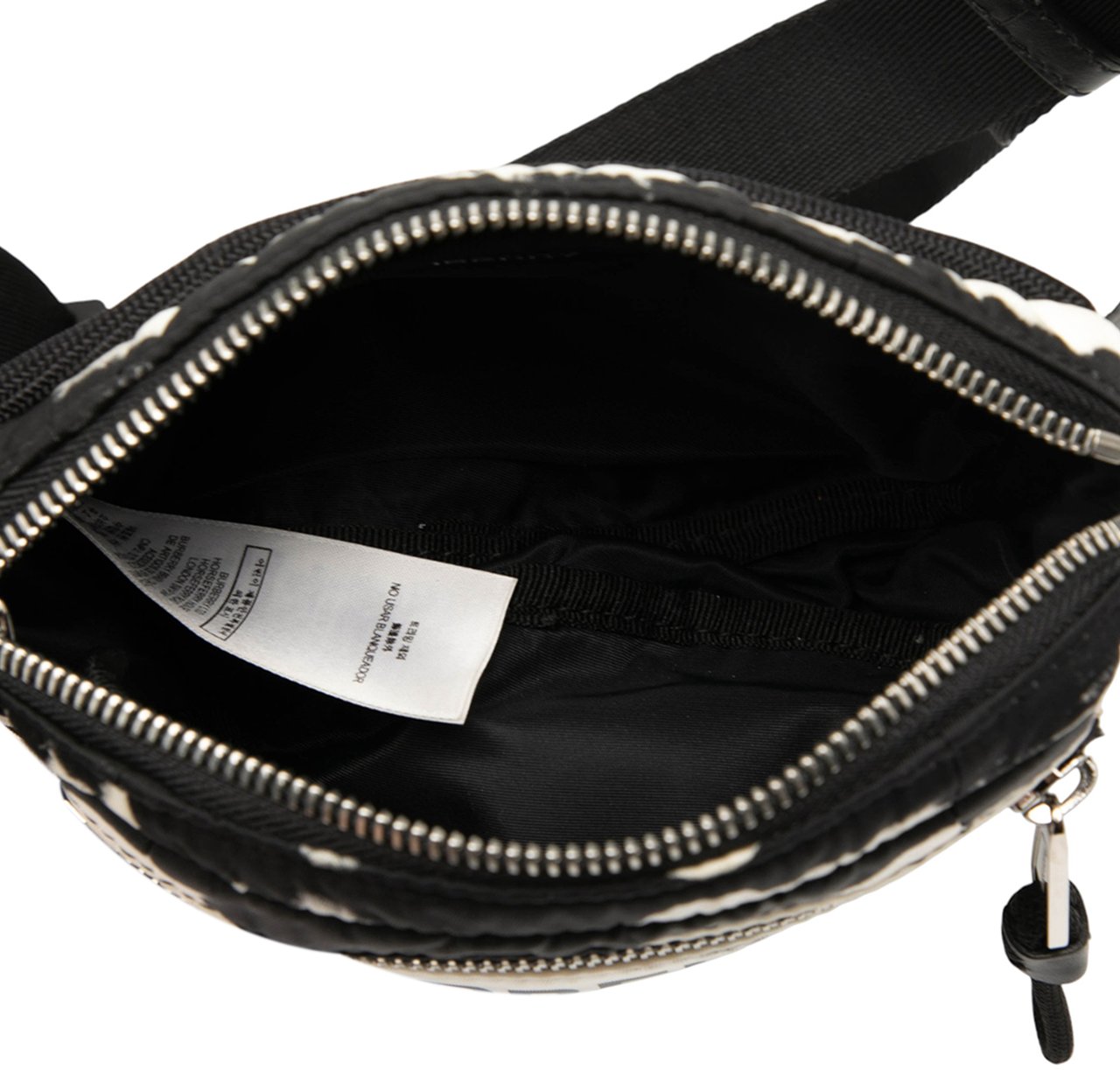 Burberry Zebra Print Nylon Logo Cannon Belt Bag Wit