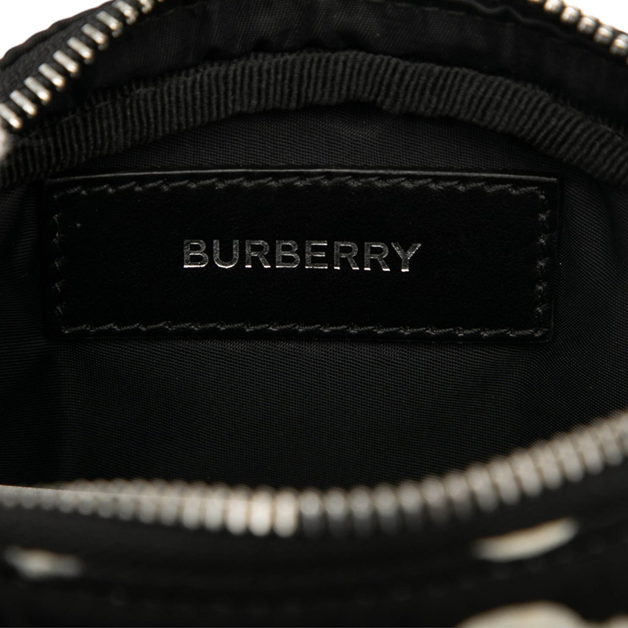Burberry Zebra Print Nylon Logo Cannon Belt Bag Wit