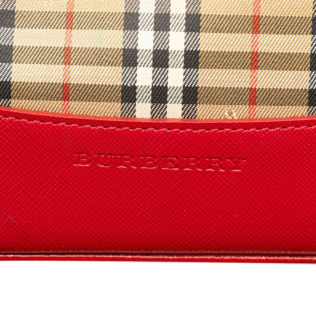 Burberry Haymarket Check Canvas Tote Bruin