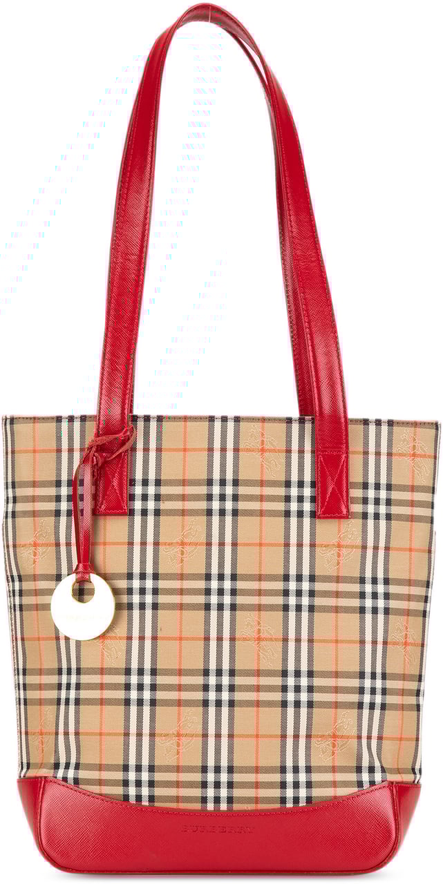 Burberry Haymarket Check Canvas Tote Bruin