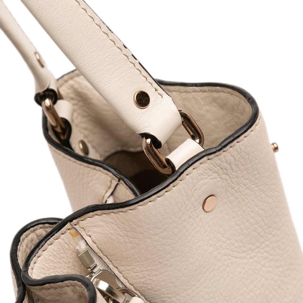 Burberry Medium Leather and House Check Canvas Maidstone Satchel Bruin