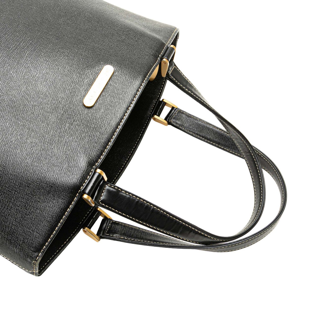 Burberry Leather Tote Zwart