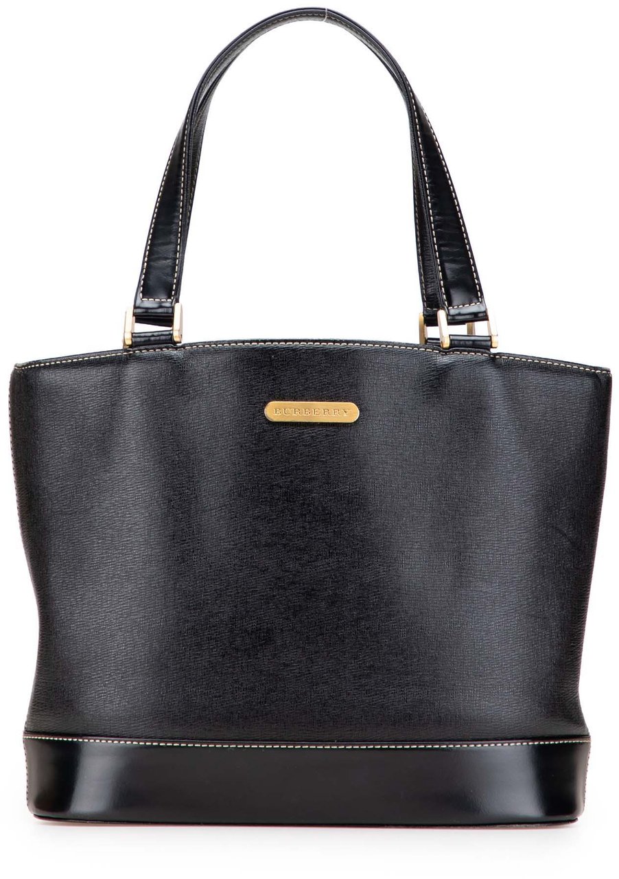Burberry Leather Tote Zwart