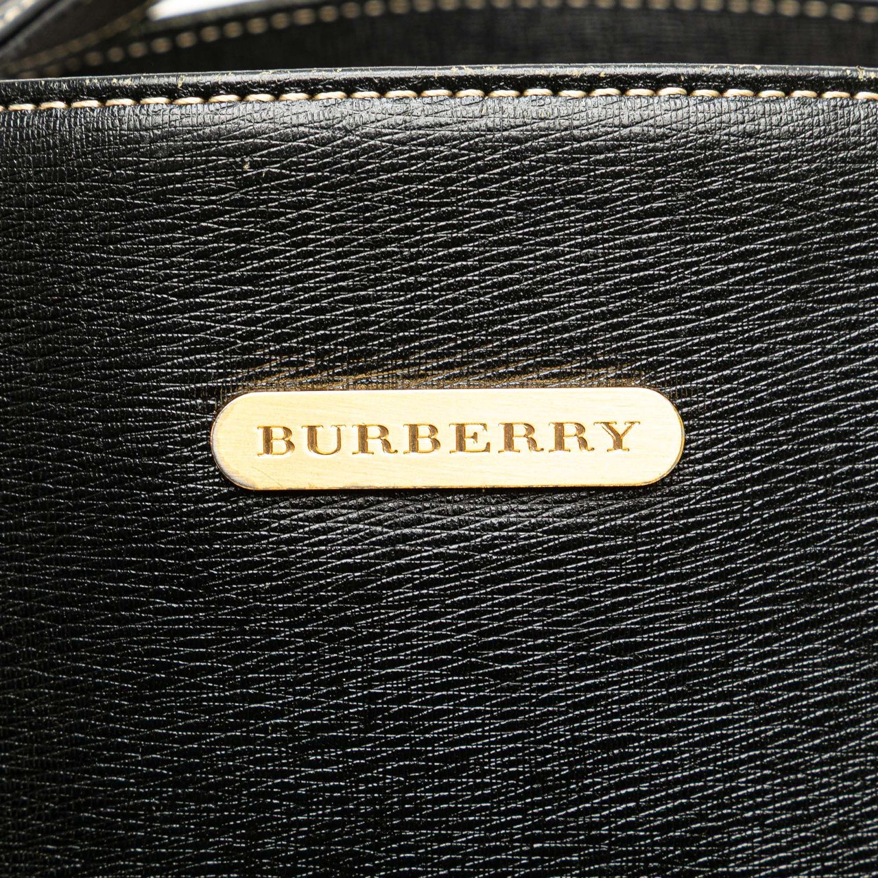 Burberry Leather Tote Zwart