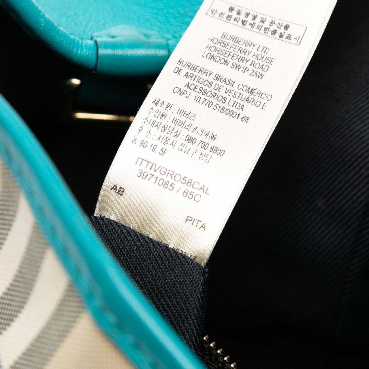 Burberry Small Haymarket Check Canvas and Leather Canterbury Tote Bruin