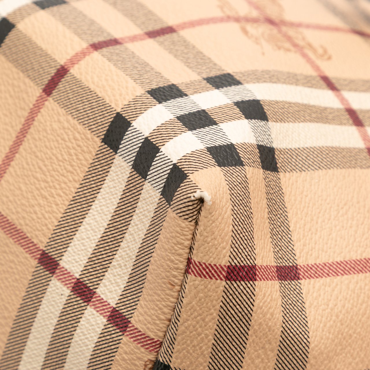 Burberry Medium Haymarket Check Coated Canvas Salisbury Tote Bruin