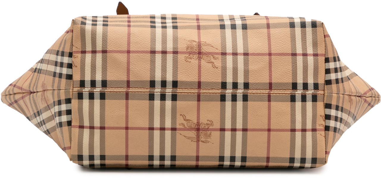 Burberry Medium Haymarket Check Coated Canvas Salisbury Tote Bruin