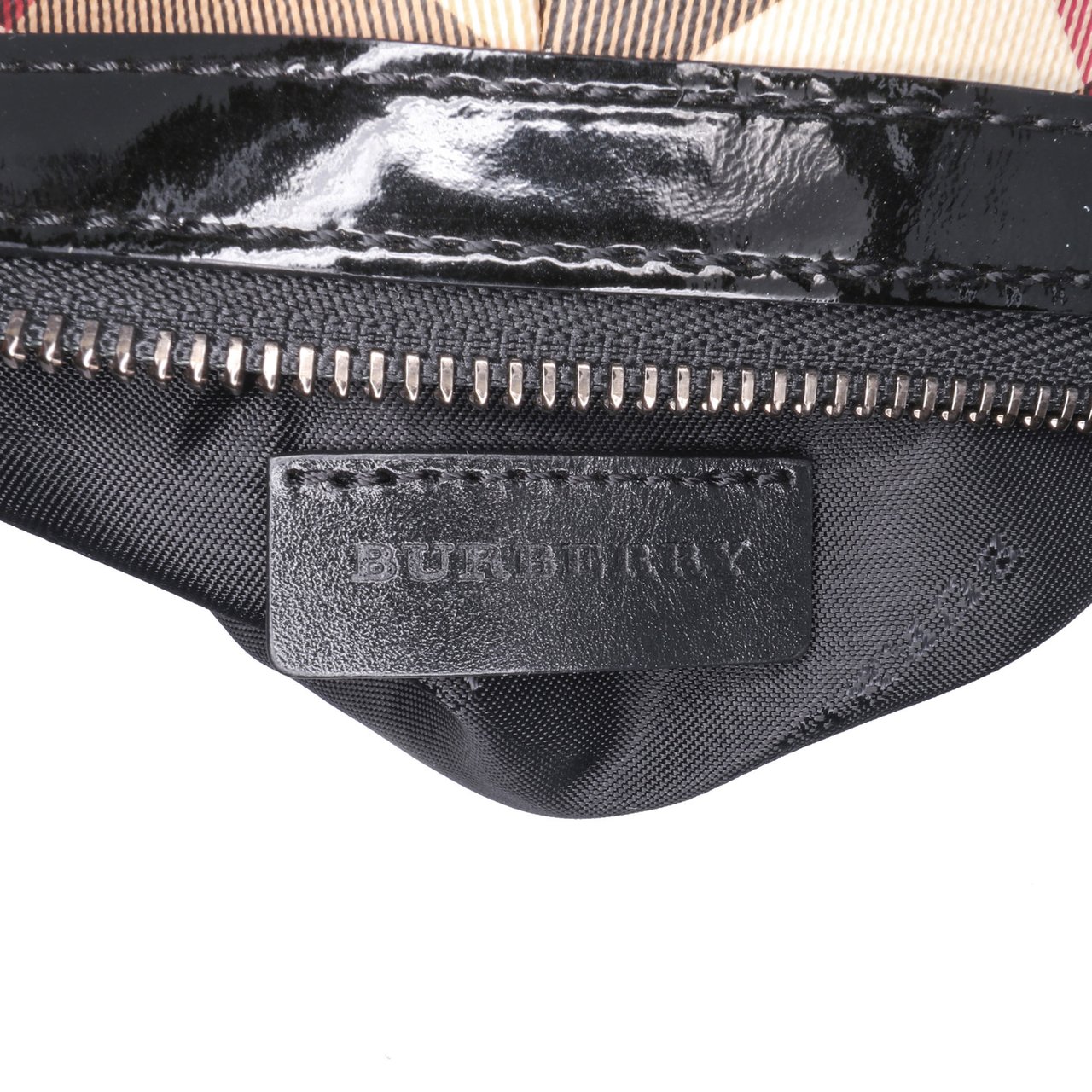 Burberry Supernova Check Coated Canvas Clutch Bruin