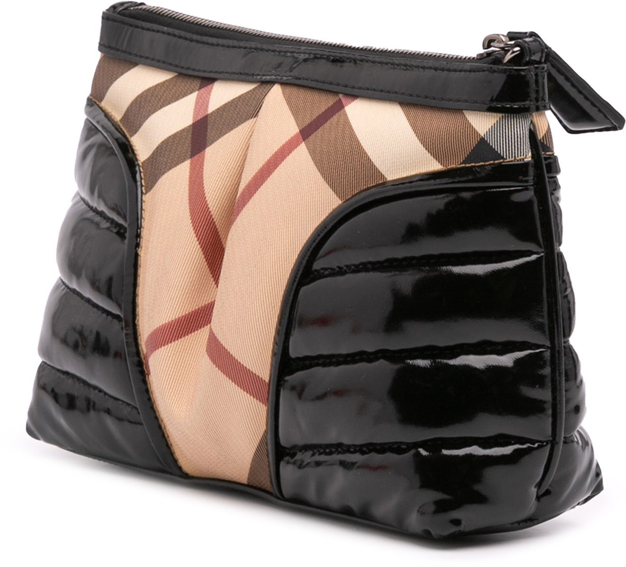 Burberry Supernova Check Coated Canvas Clutch Bruin