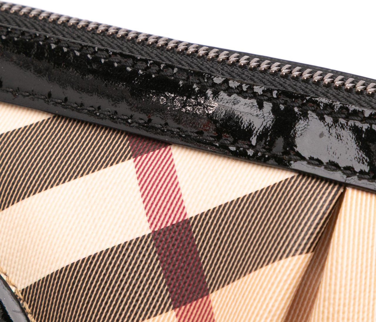 Burberry Supernova Check Coated Canvas Clutch Bruin