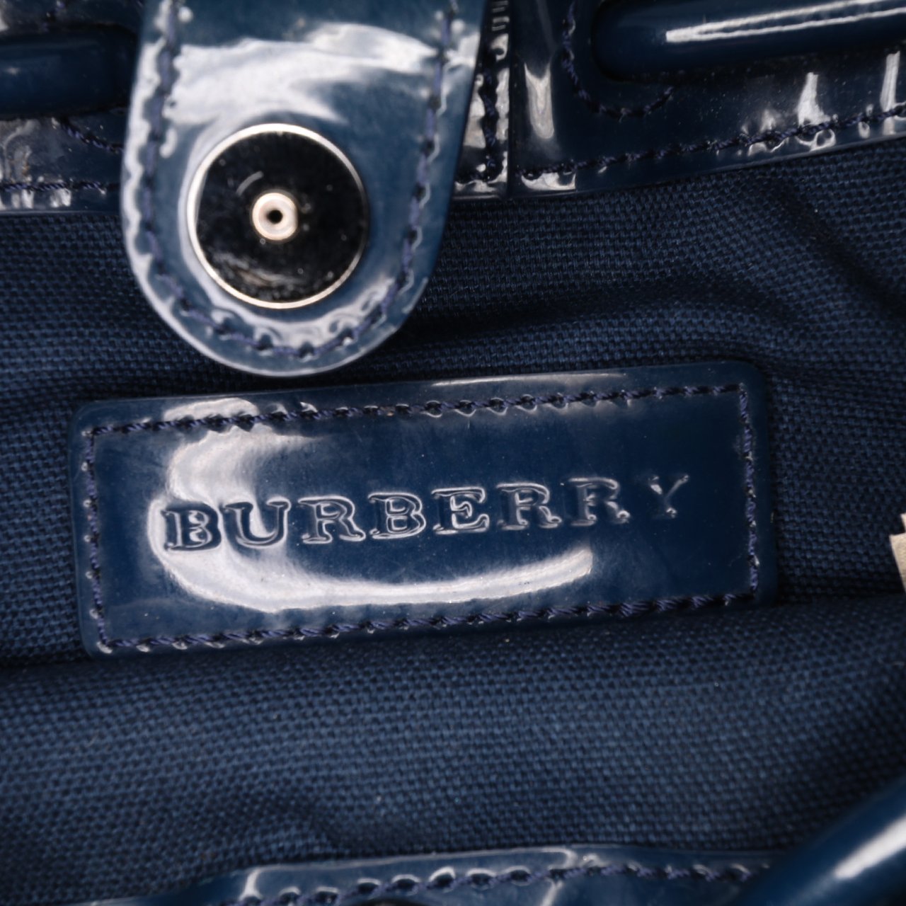 Burberry Supernova Check Coated Canvas Gradient Drawstring Crossbody Blauw