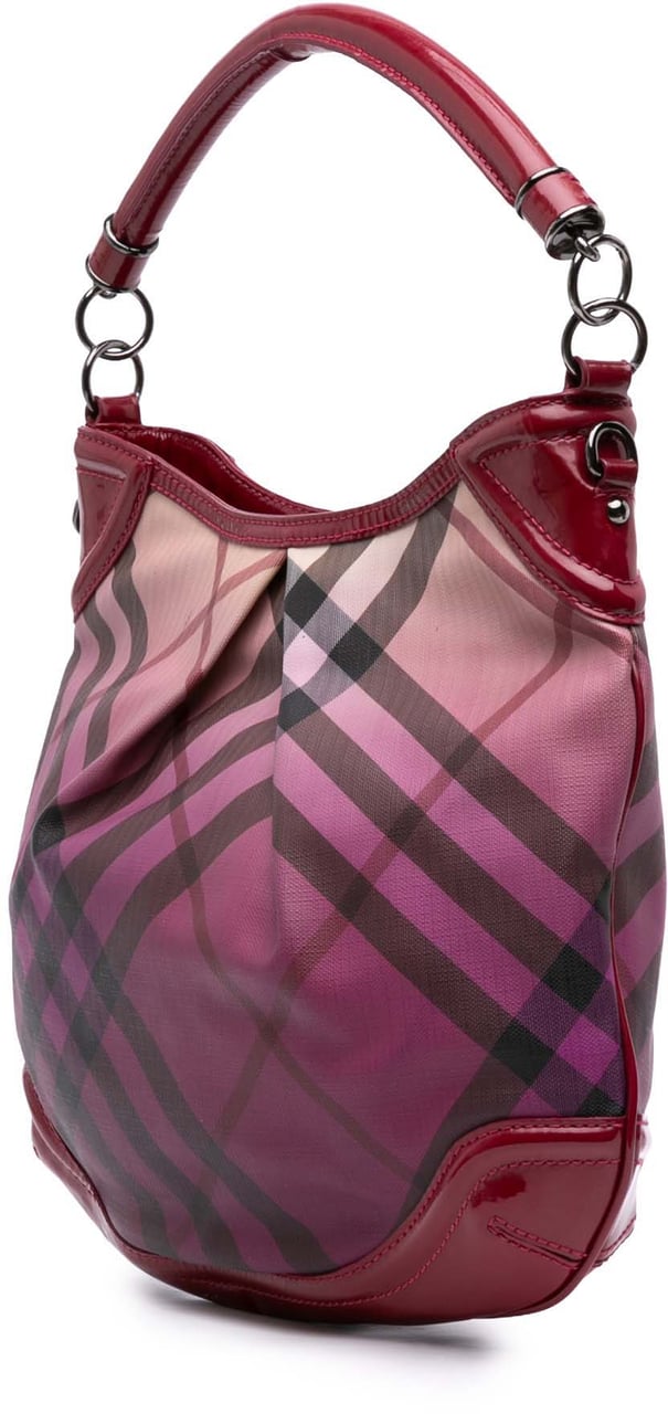 Burberry Medium Nova Pop Degrade Coated Canvas Craigwell Hobo Roze