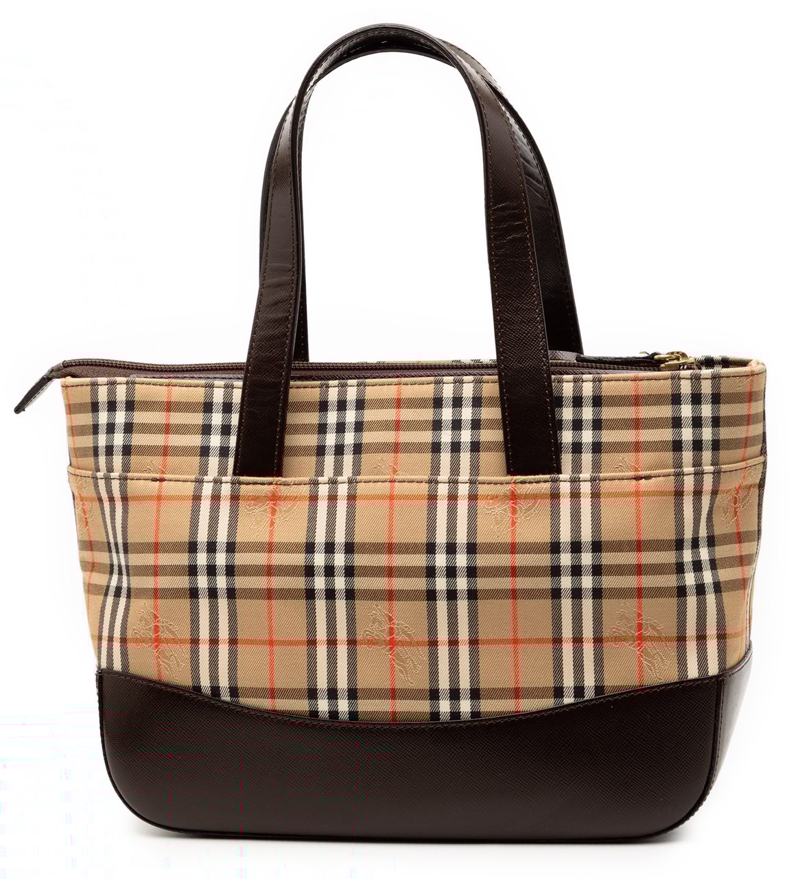 Burberry Haymarket Check Canvas Tote Bruin