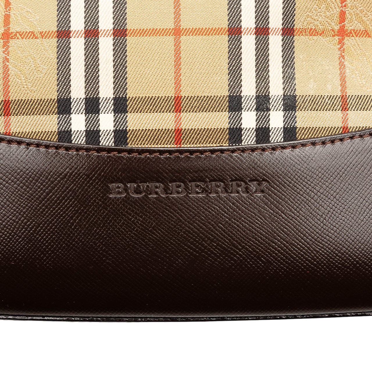 Burberry Haymarket Check Canvas Tote Bruin
