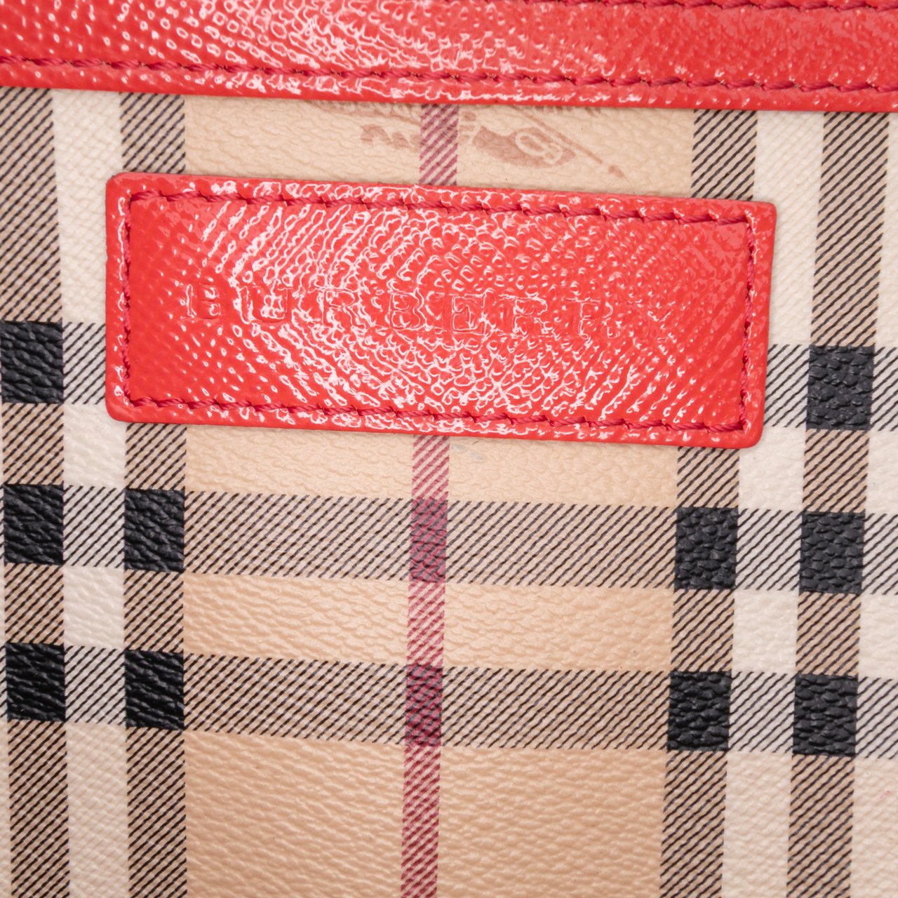 Burberry Small Haymarket Check Coated Canvas Canterbury Tote Bruin